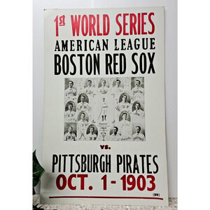 Vintage Poster - Baseball - 1903 1st World Series - Boston Red Sox vs Pirates